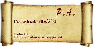 Polednak Abád névjegykártya
